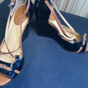 Black patent-leather Wedge heel (Cole Haan) shoes